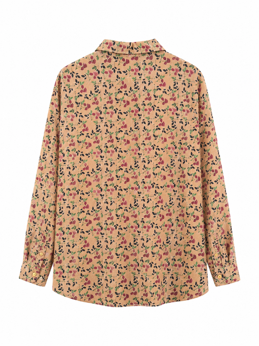 Camisa floral marrón