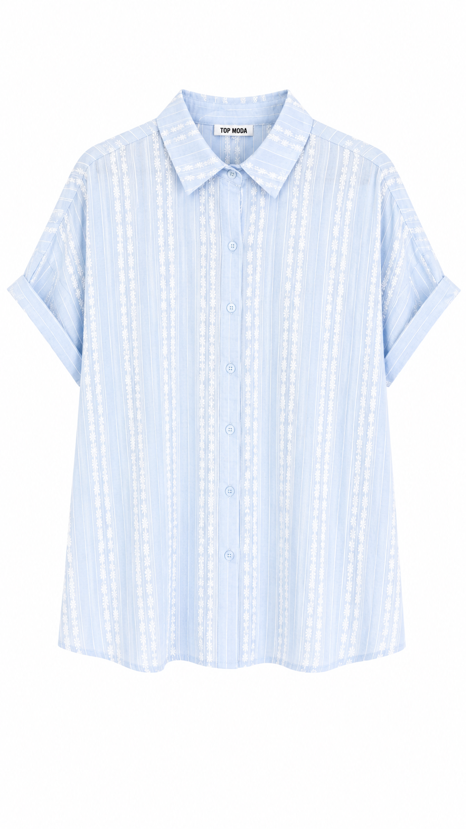 Camisa de lino celeste
