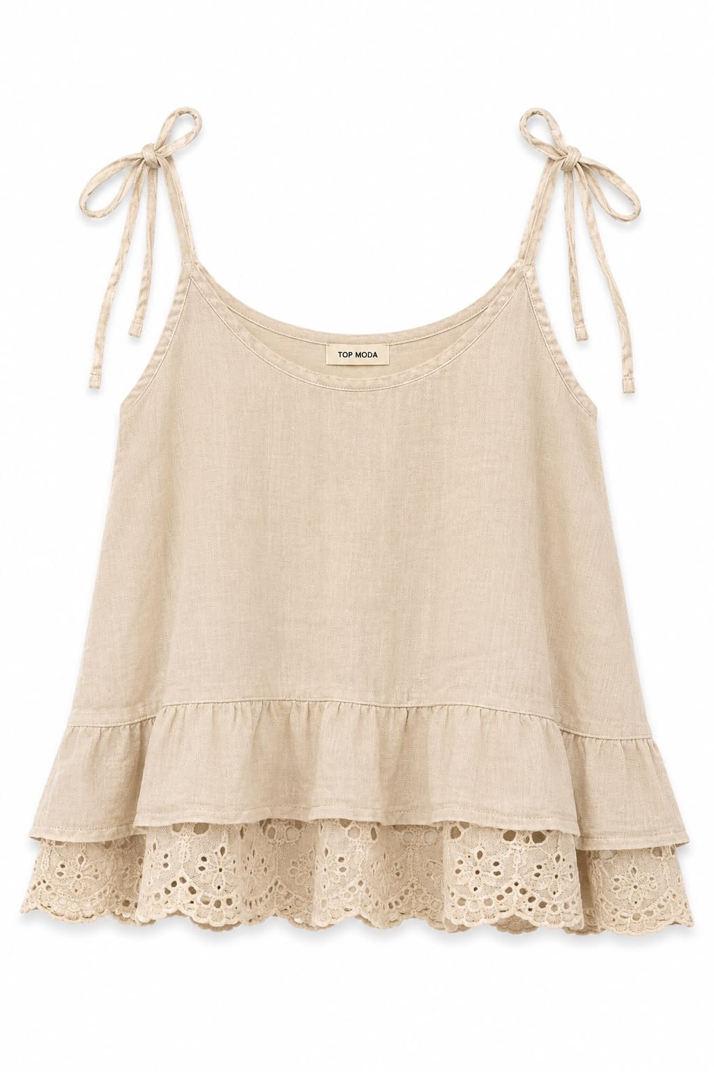 Top beige volante