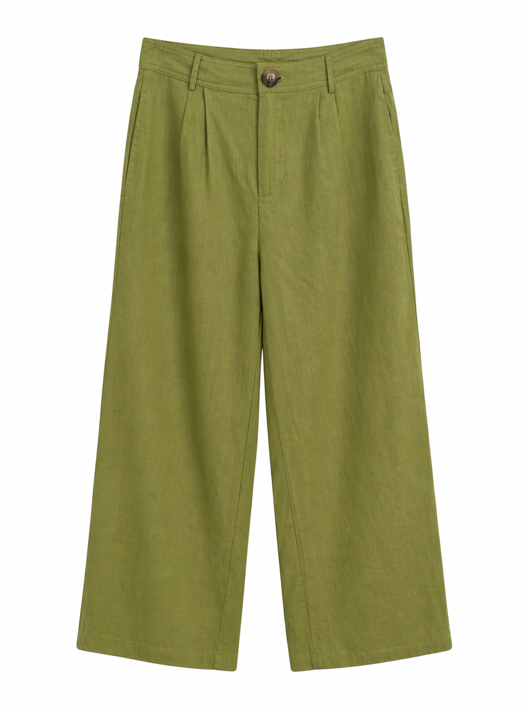 Pantalón verde oliva lino