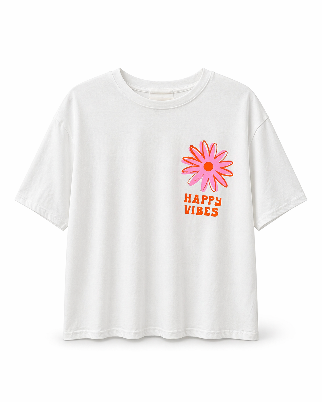 Camiseta floral blanco