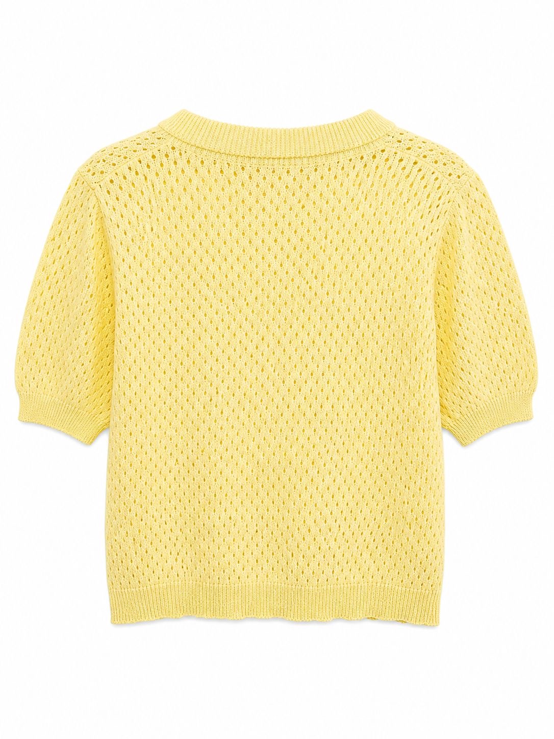 Chaleco amarillo hilo cuello