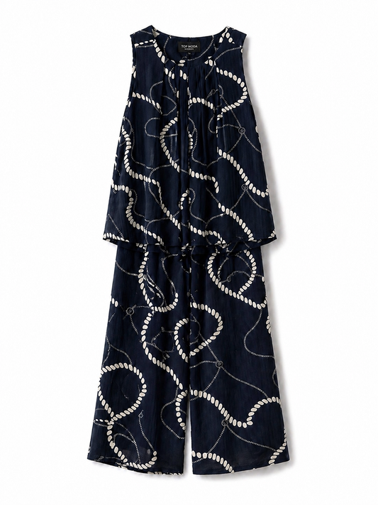 Conjunto azul estampado
