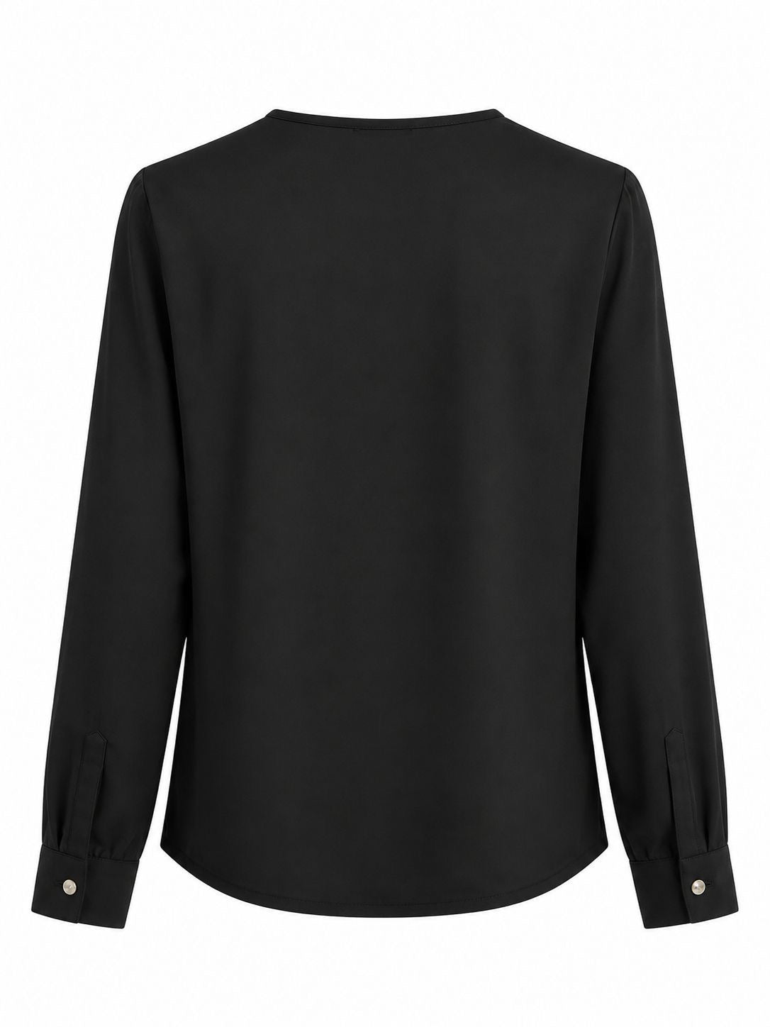 Camisa negra botones al hombro