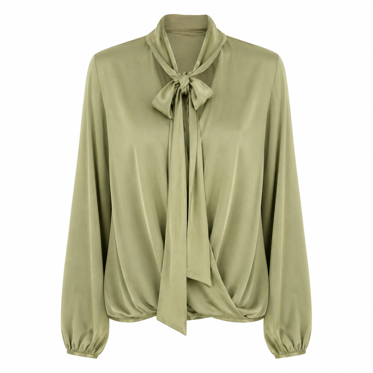 Camisa satinada verde