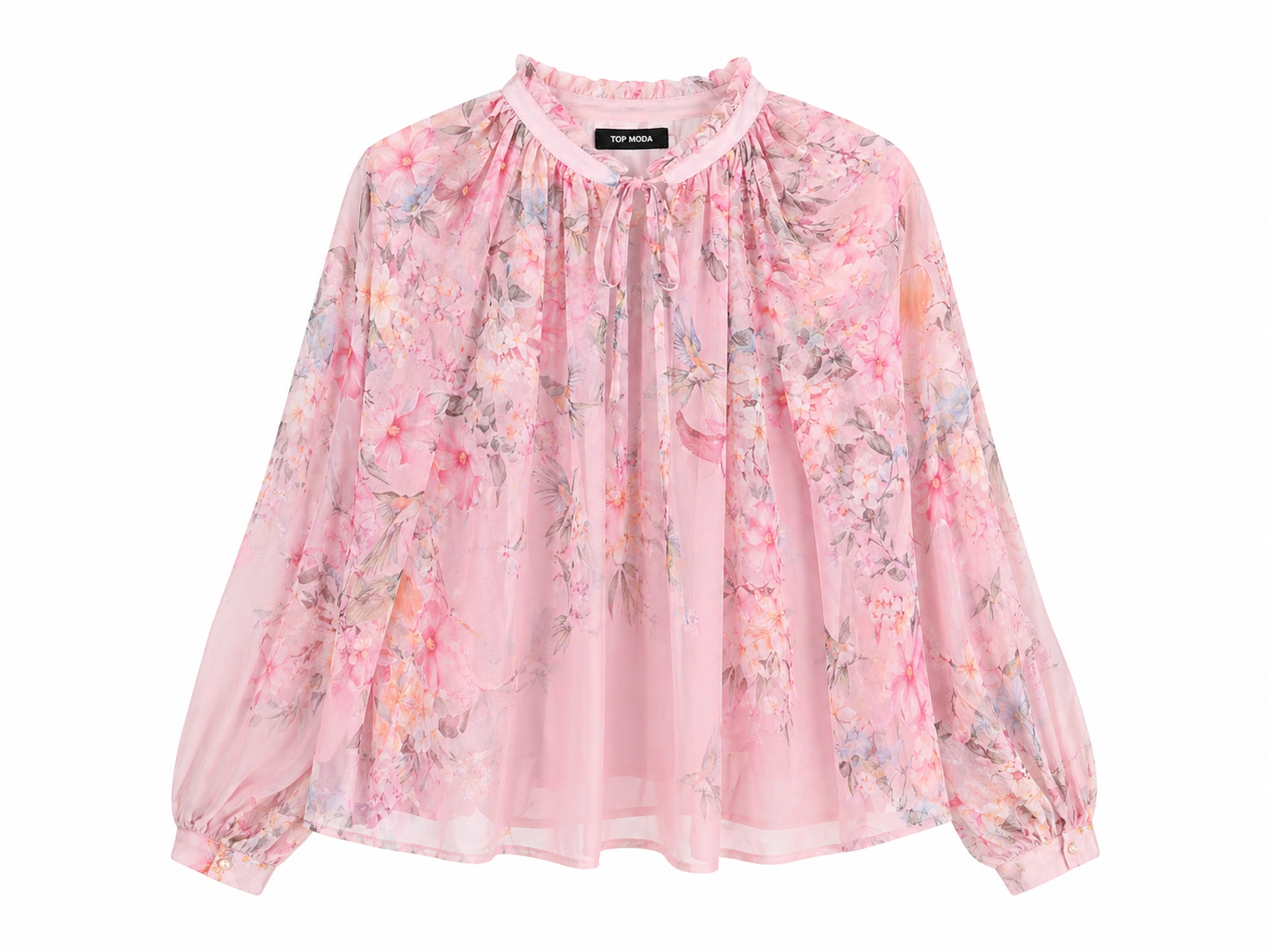 Camisa rosa estampado