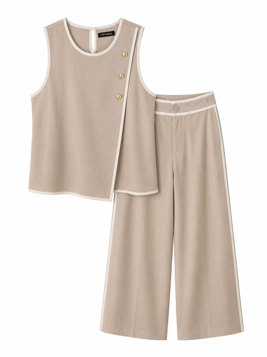 Conjunto camel botones