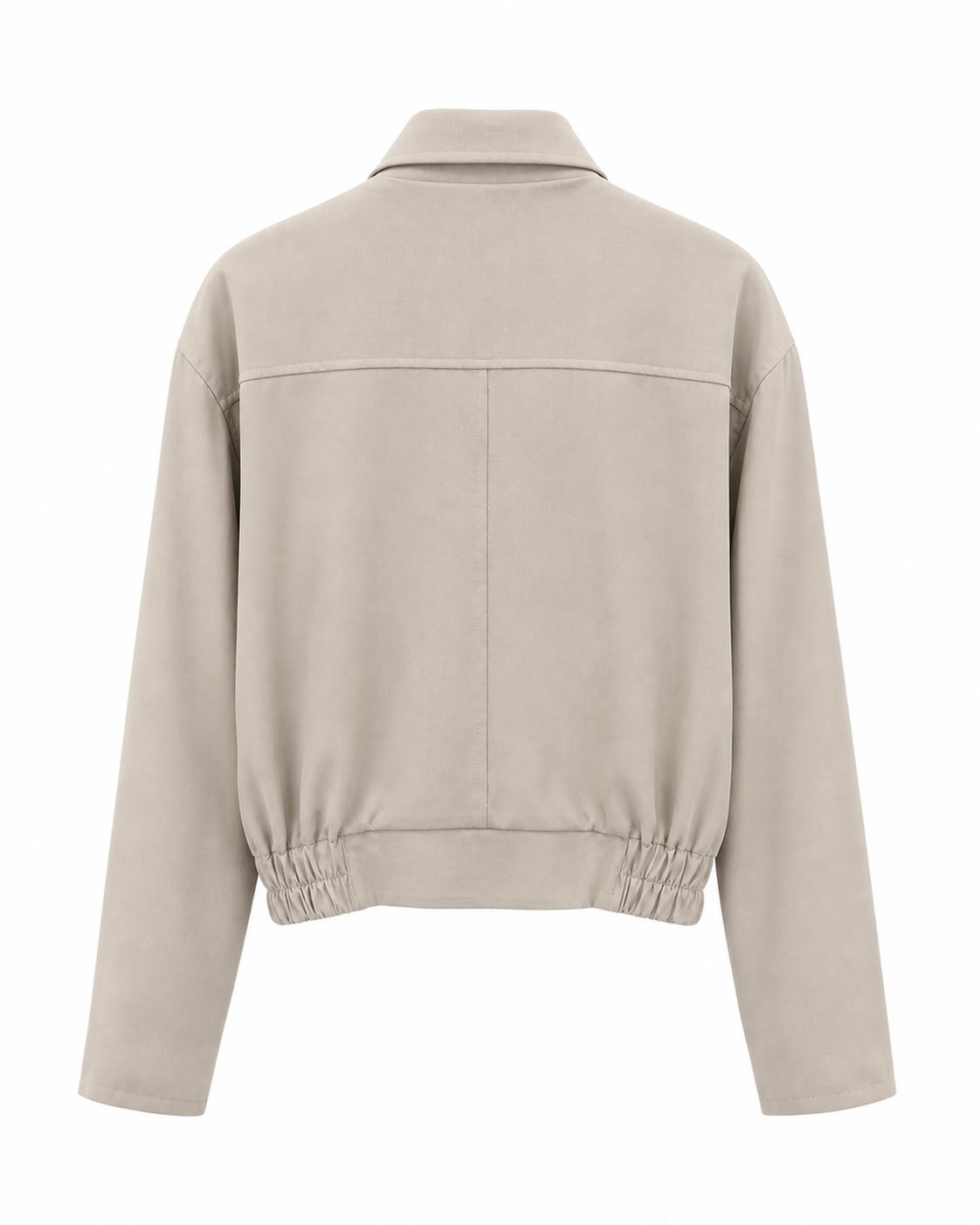 Chaqueta bomber beige