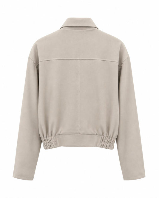 Chaqueta bomber beige