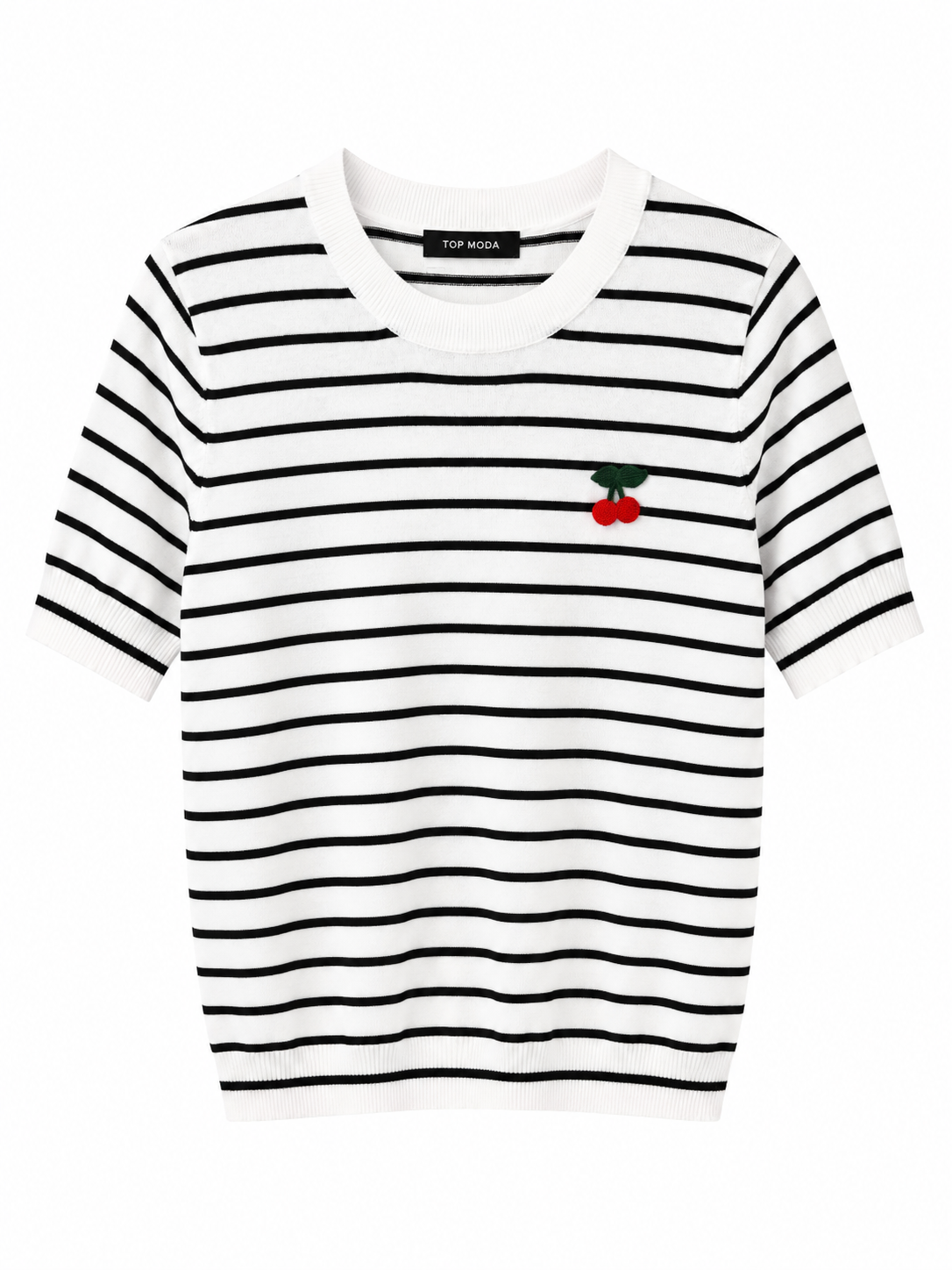 Camisa rayas cereza blanca