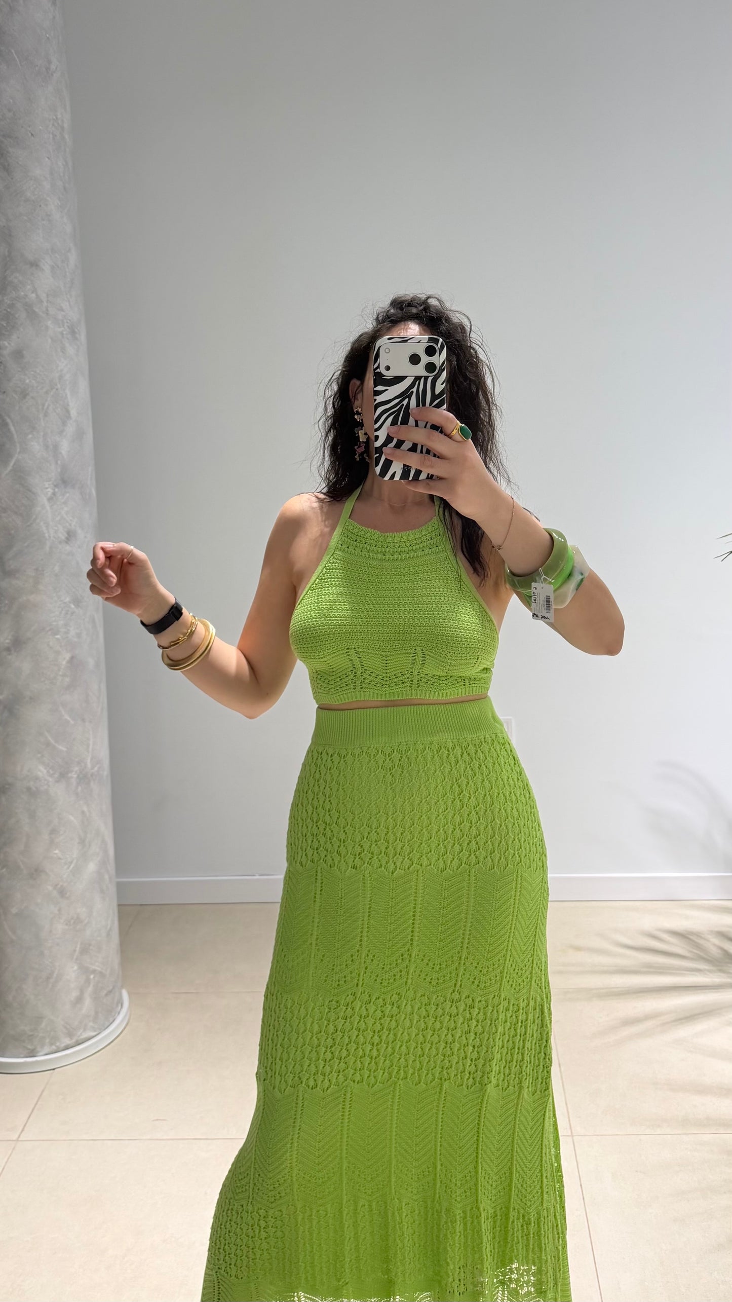 Conjunto de crochet verde