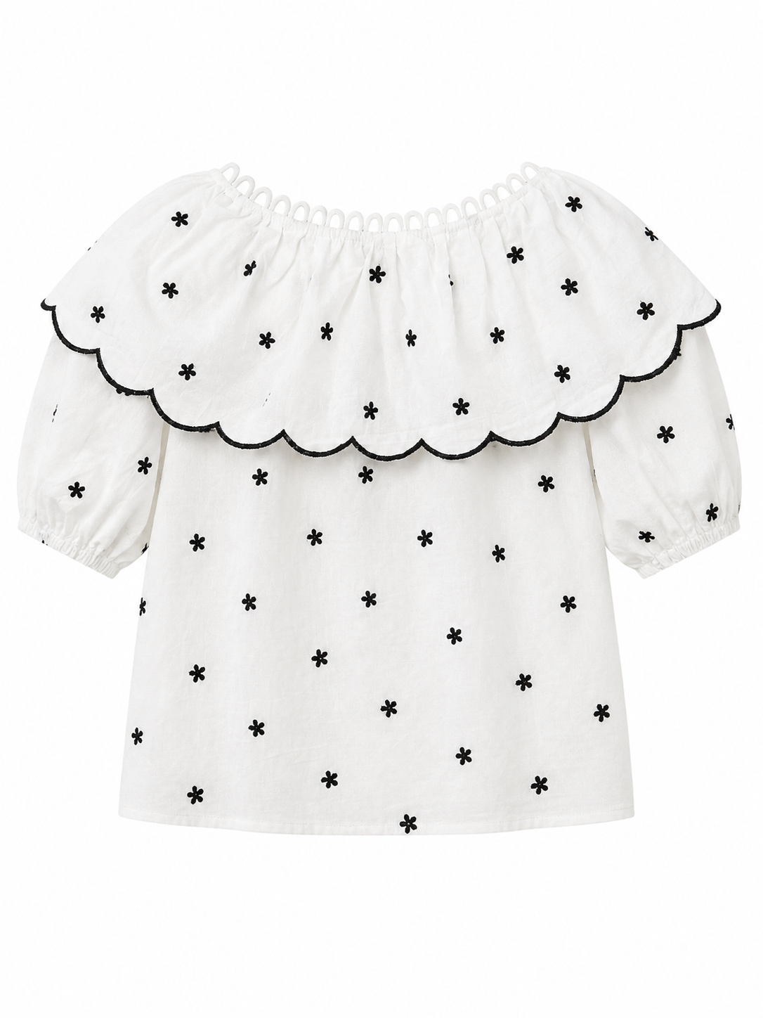 Top blanco babero