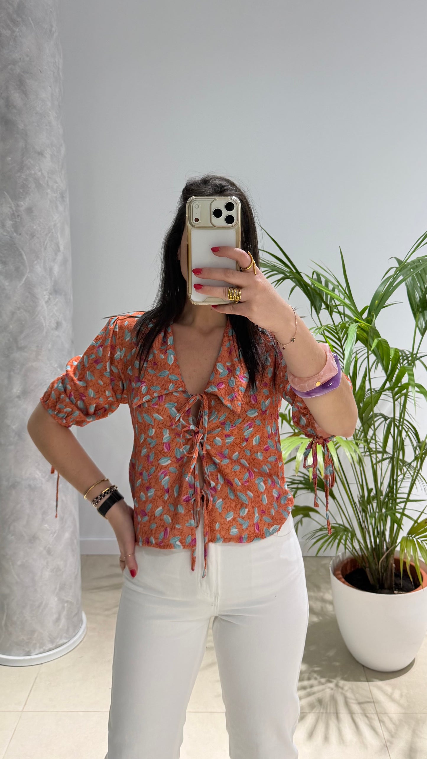 Camisa estampado lazada