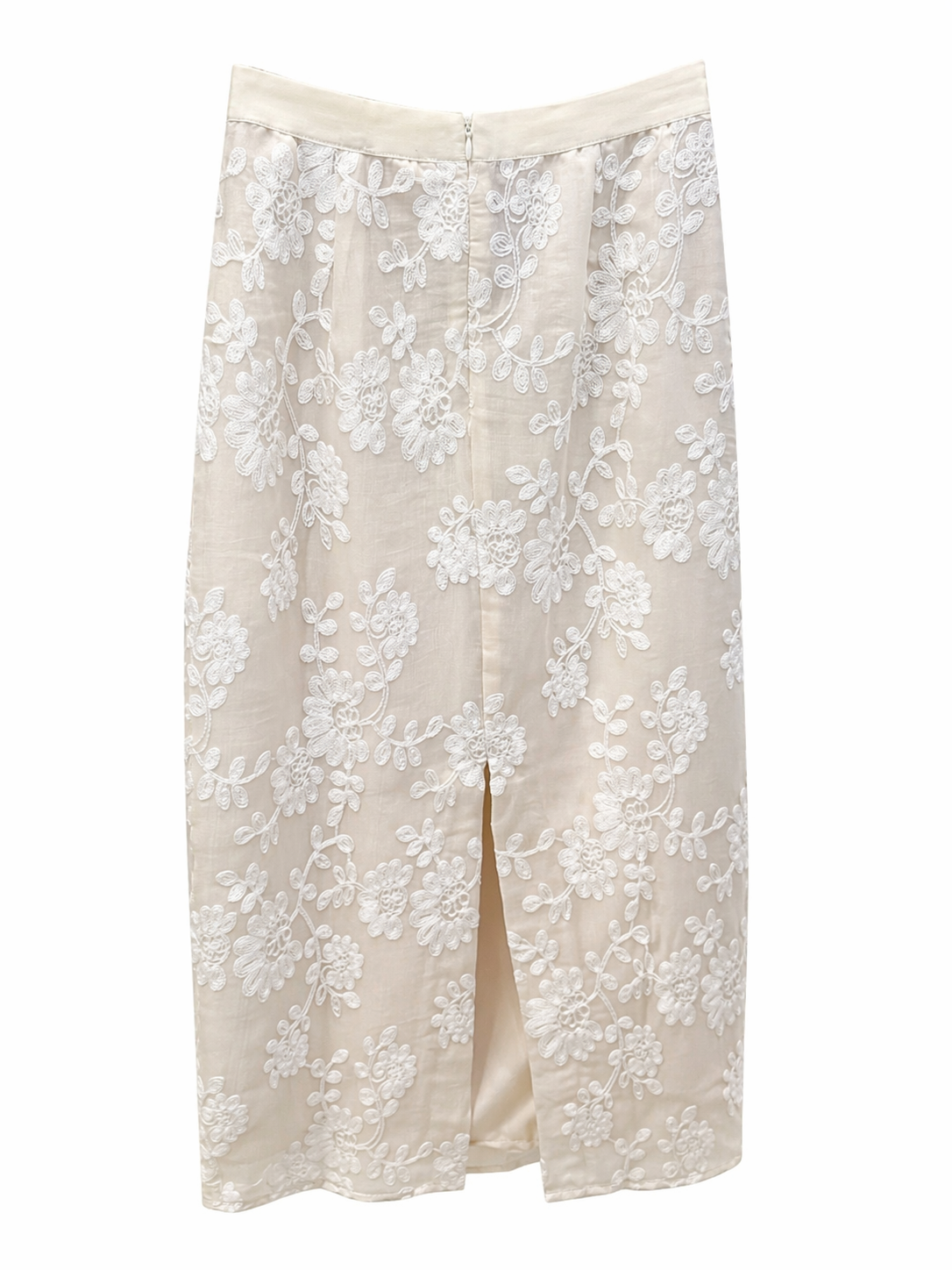 Conjunto encaje beige