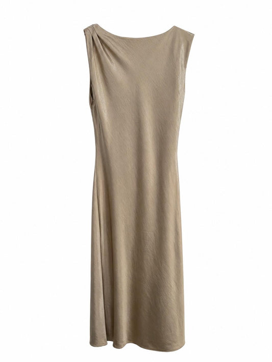 Vestido satinado dorado