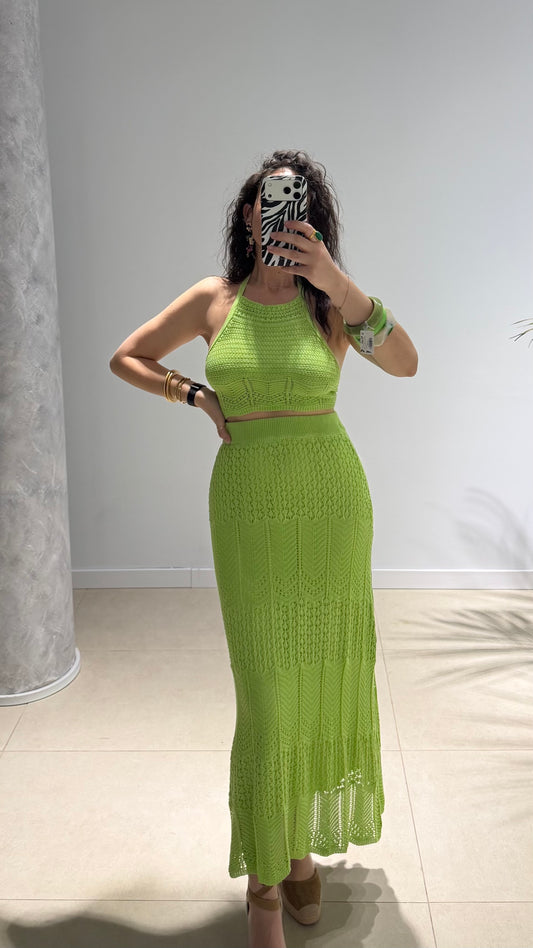 Conjunto de crochet verde