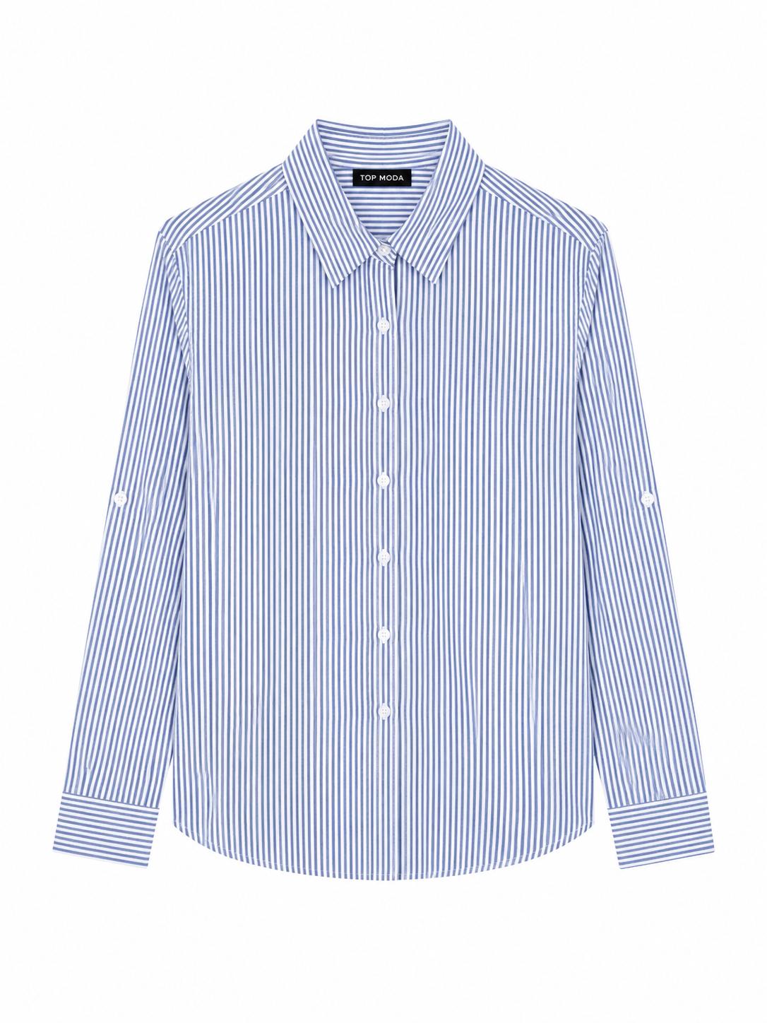 Camisa azul de rayas