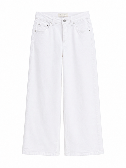 Pantalón vaquero blanco ancho