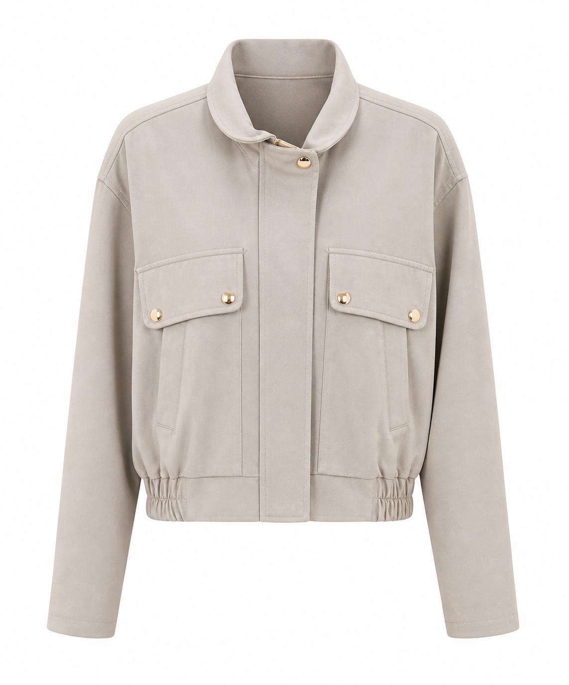 Chaqueta bomber beige