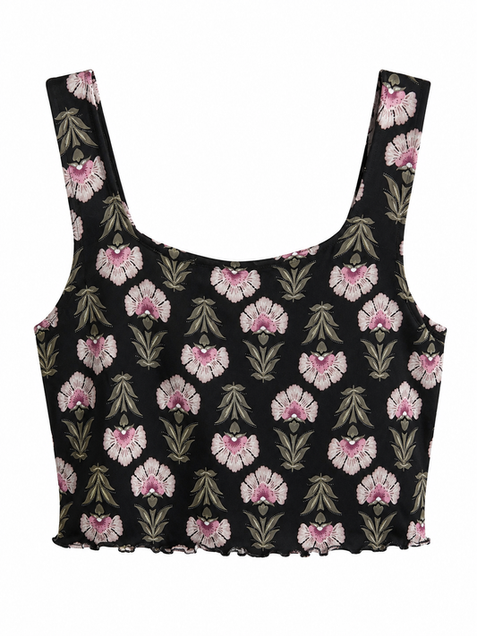 Top floral negro