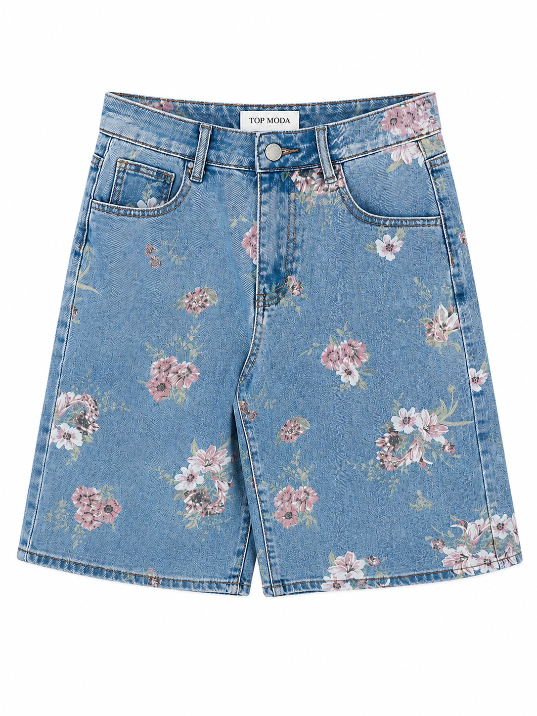 Bermuda floral vaquera