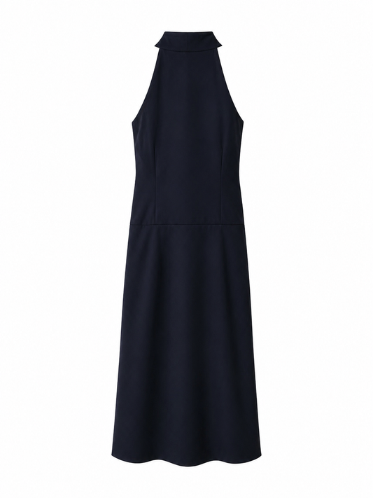 Vestido satinado azul