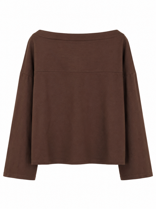 Camisa marrón de lino