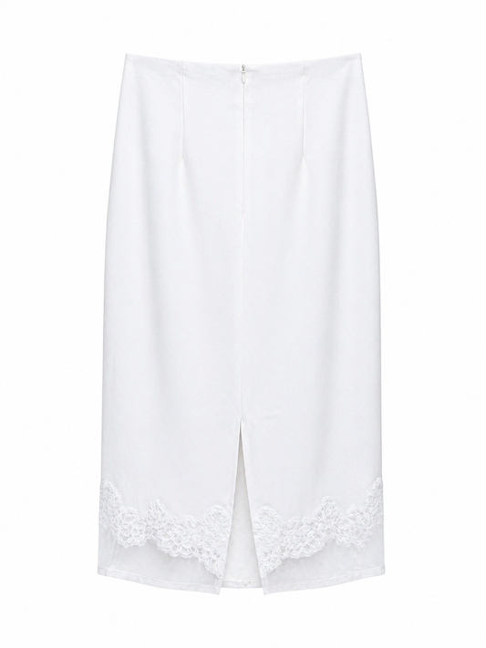 Falda blanca encaje