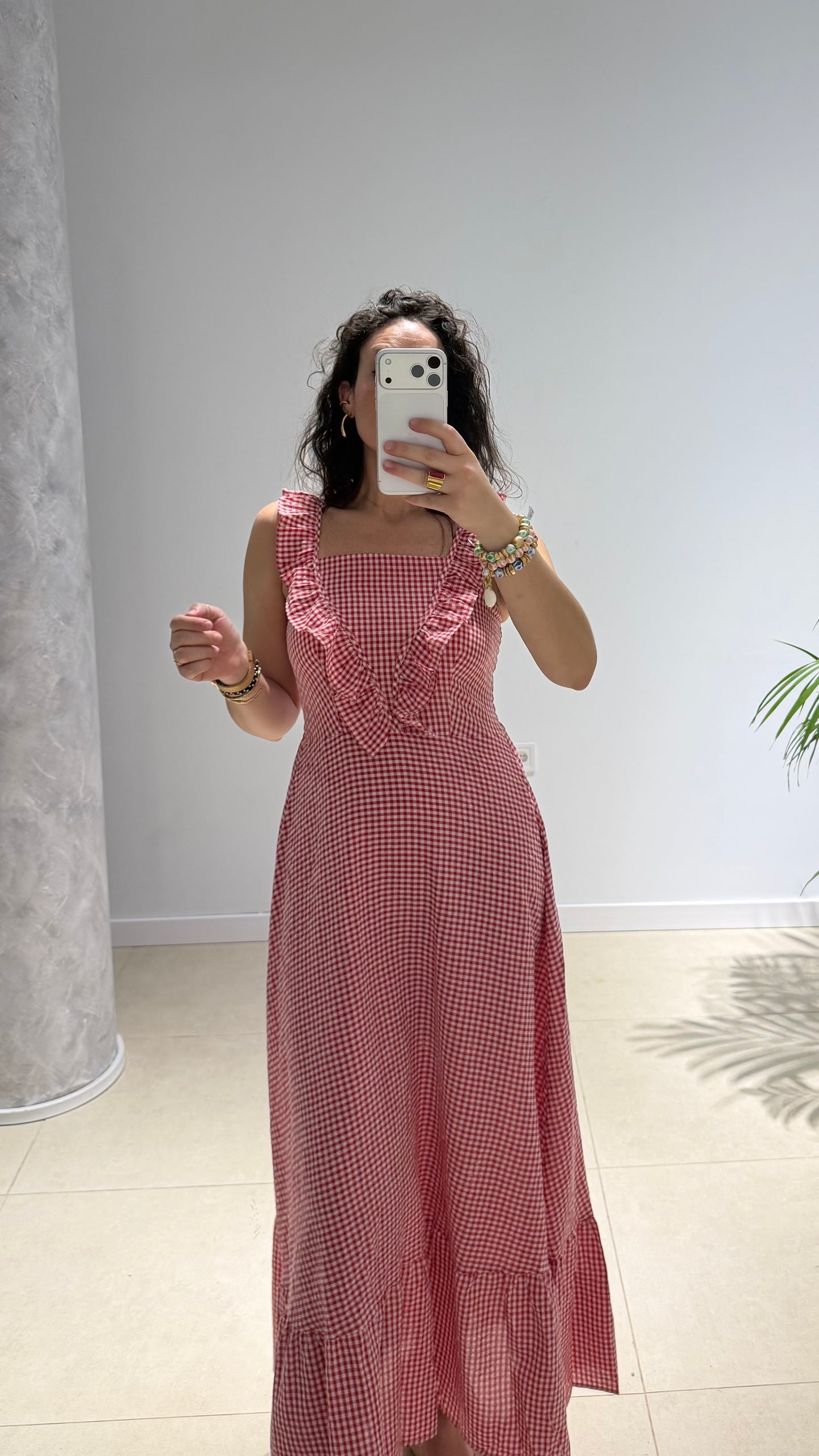 Vestido bichí rojo