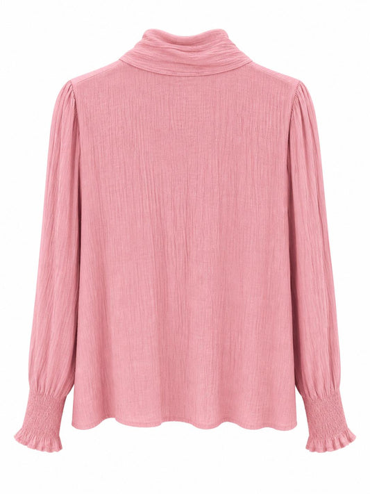 Camisa lazada rosa fucsia