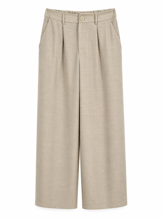 Pantalón suelto beige