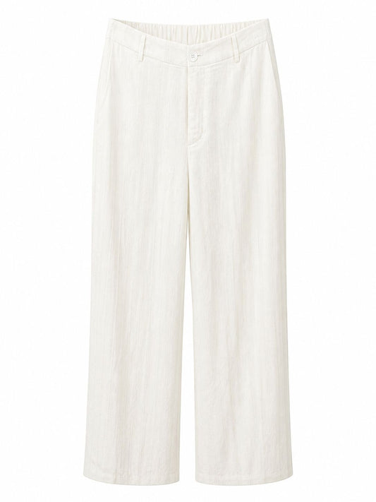 Pantalón de lino beige
