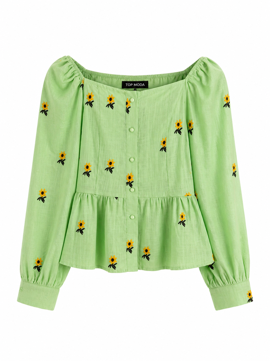 Camisa margaritas verde
