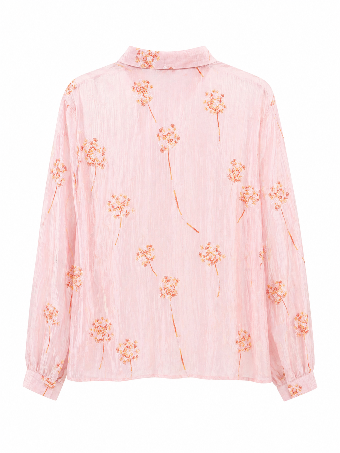 Camisa rosa bordados