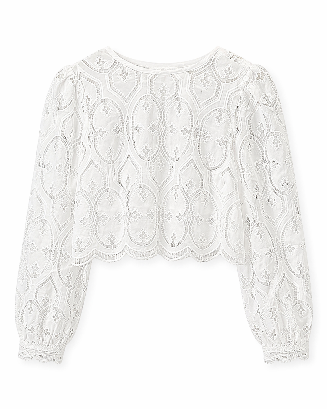 Camisa blanca perforada