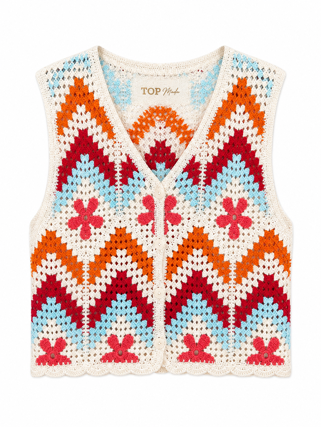 Chalequillo crochet colores