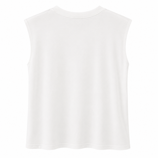 Camiseta blanca hombreras