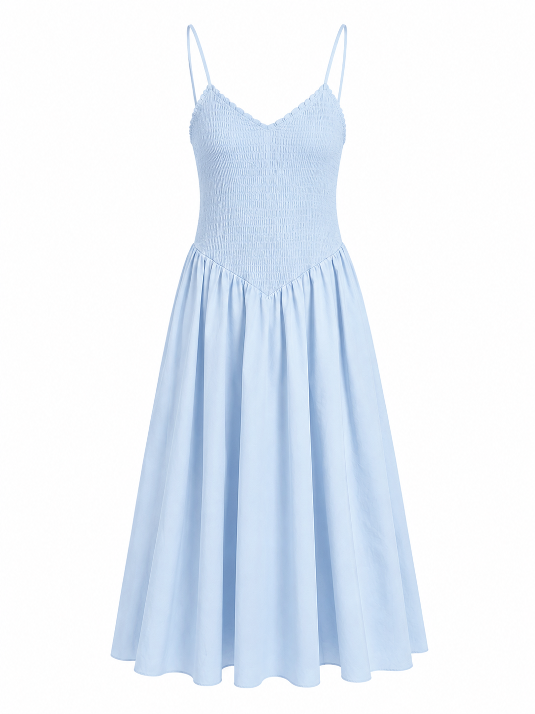 Vestido nido de abeja celeste