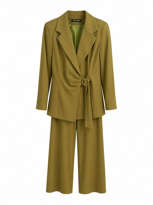 Traje de chaqueta verde