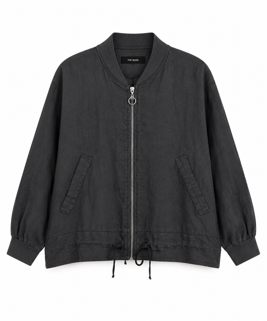 Conjunto bomber gris