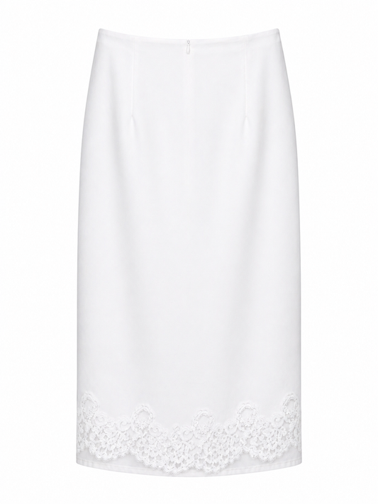 Falda blanca encaje