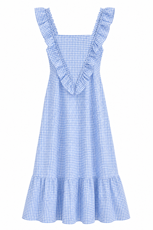 Vestido bichí celeste
