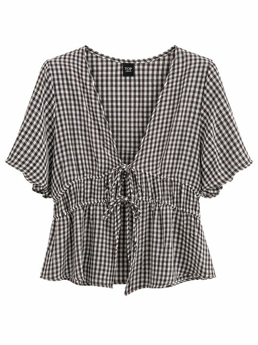 Camisa cuadros marrón