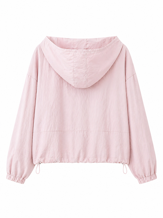 Chaqueta corta viento rosa
