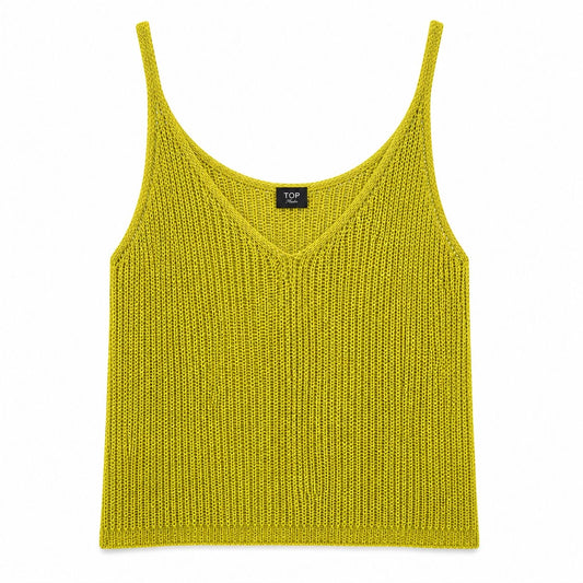 Top crochet verde lima