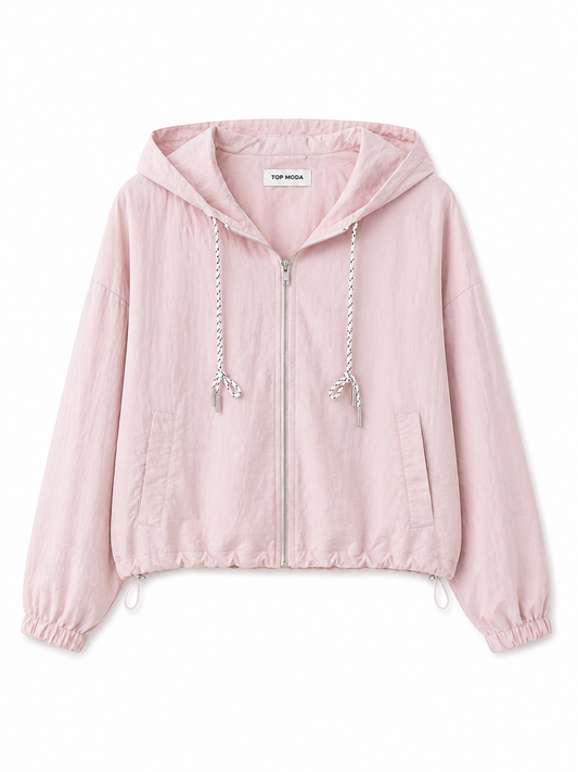 Chaqueta corta viento rosa