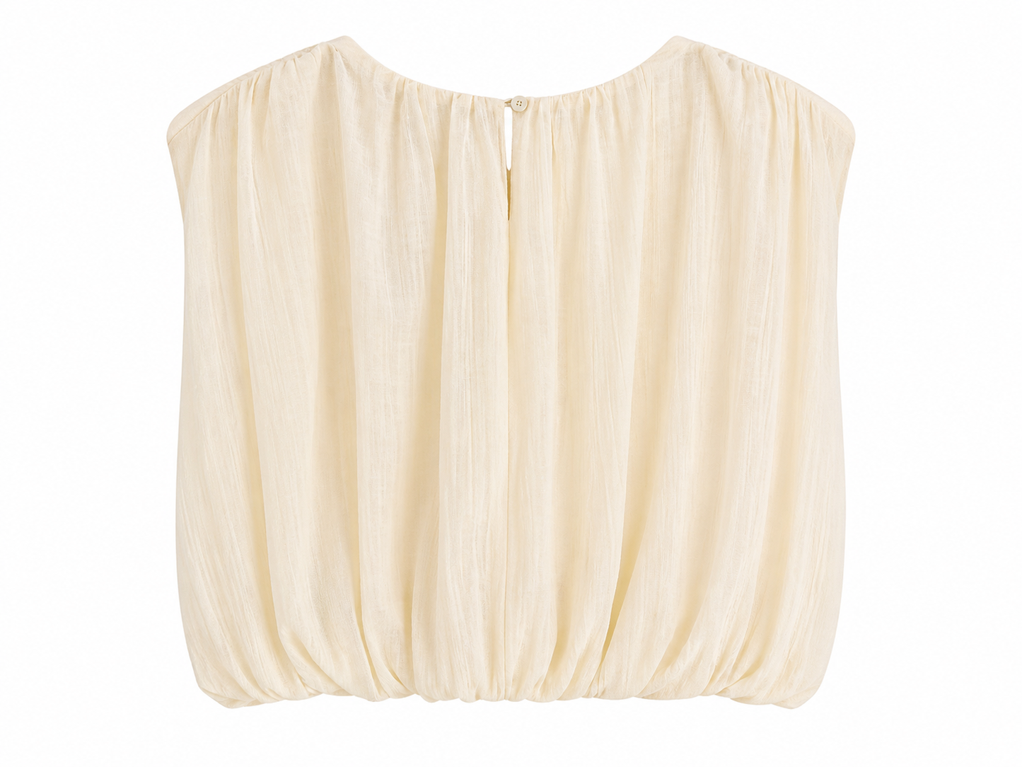 Camisa crop mantequilla