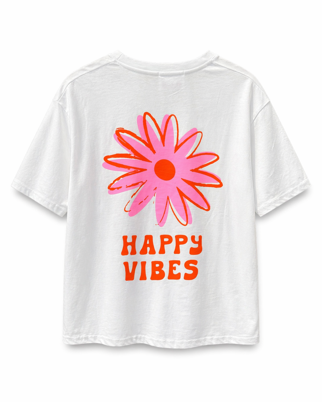 Camiseta floral blanco