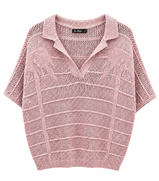 Chaleco palmeras rosa